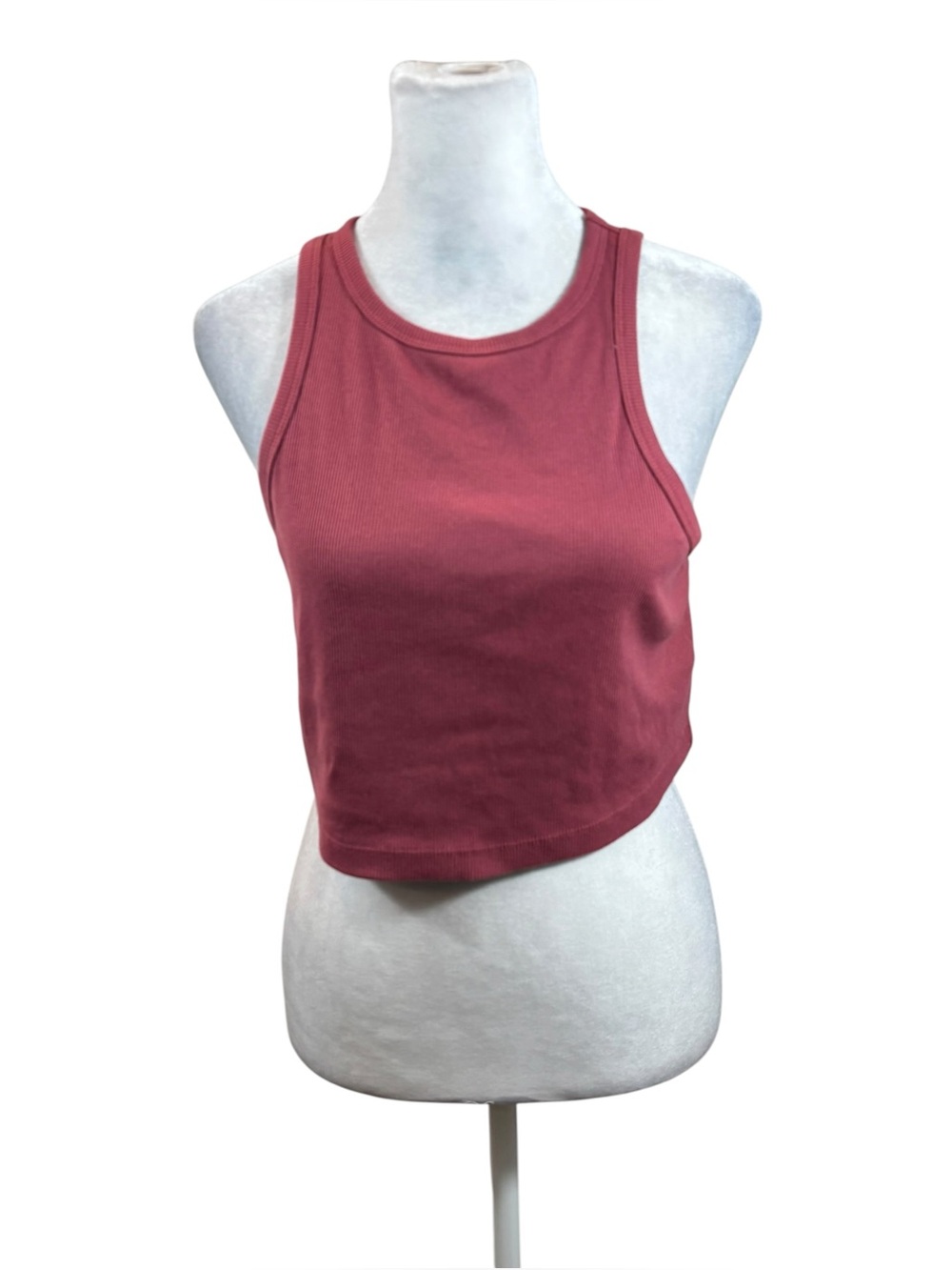 Wild Fable Cropped Ribbed Dusty Rose Tank Top Size Large